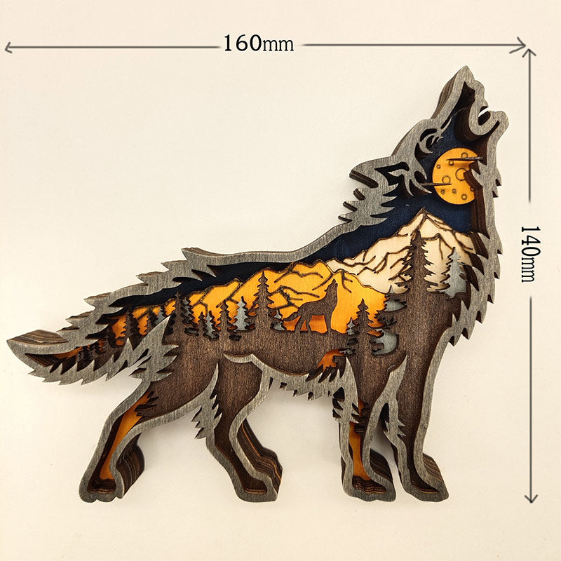 Decorazione creativa a forma di animale della foresta di Ownkoti - Lupo
