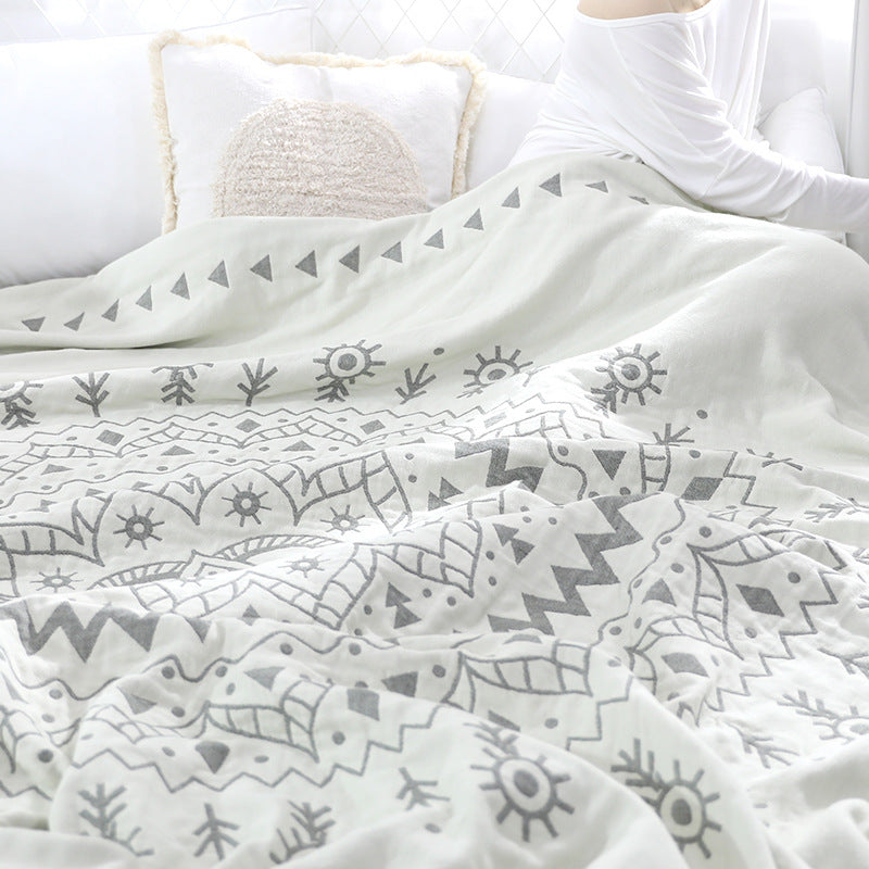 Trapunta reversibile in cotone con motivo floreale Ownkoti Chic Mandala