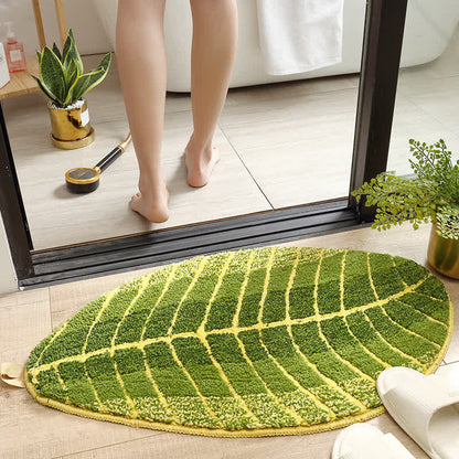 Tappeto morbido per porta Ownkoti Green Banana Leaf