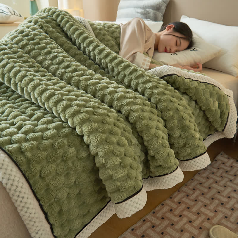 Coperta reversibile in pile di corallo spesso