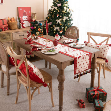 Lussuoso runner da tavola per decorazioni natalizie