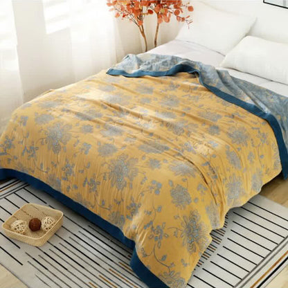 Coperta per divano in cotone con stampa floreale leggera Ownkoti
