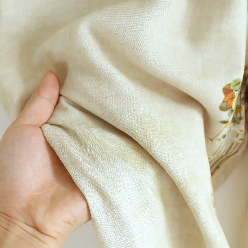 Pigiama in fibra di bambù con motivo floreale retrò