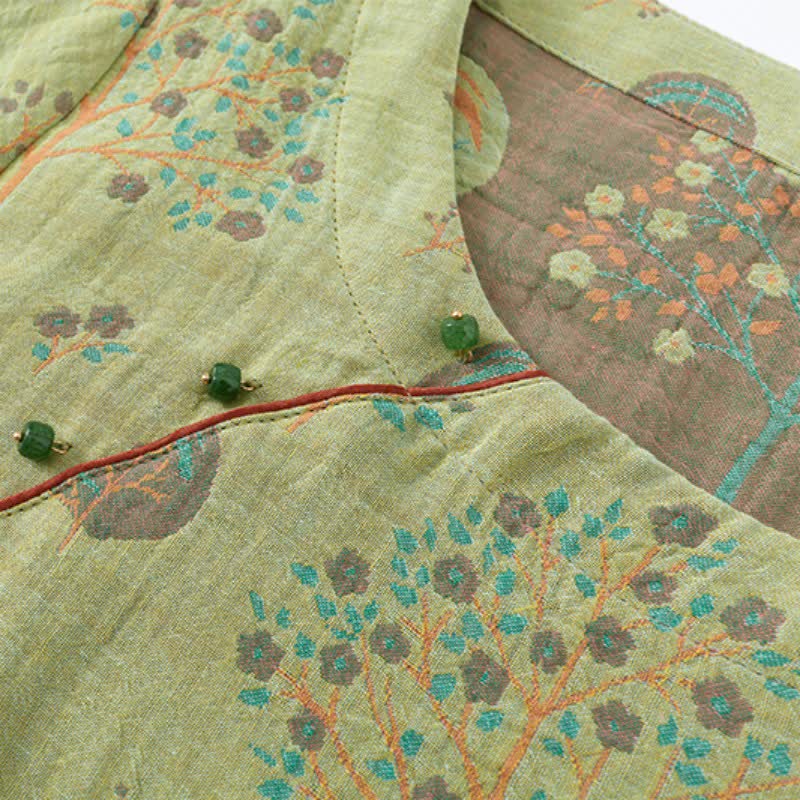 Completo da casa in cotone jacquard Leaf Tree - image 7