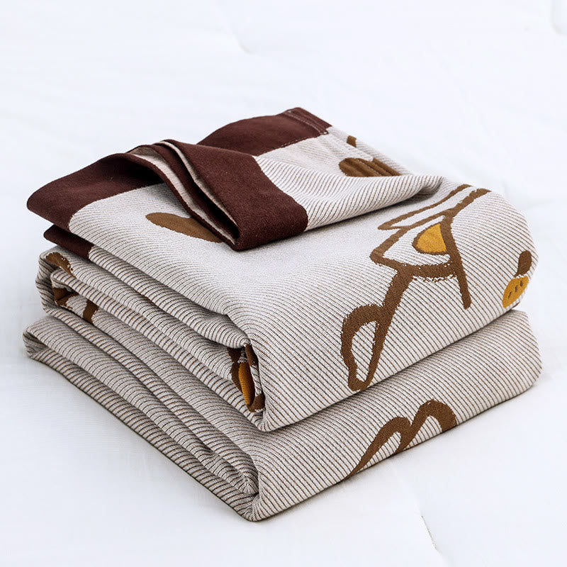 Trapunta reversibile in garza di cotone con simpatico coniglietto