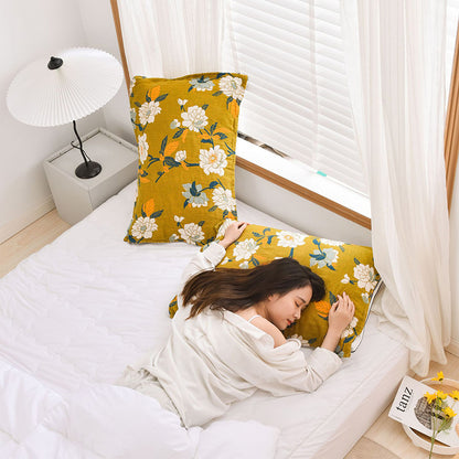 Cuscino in cotone con motivo floreale bianco Ownkoti (2 pezzi)