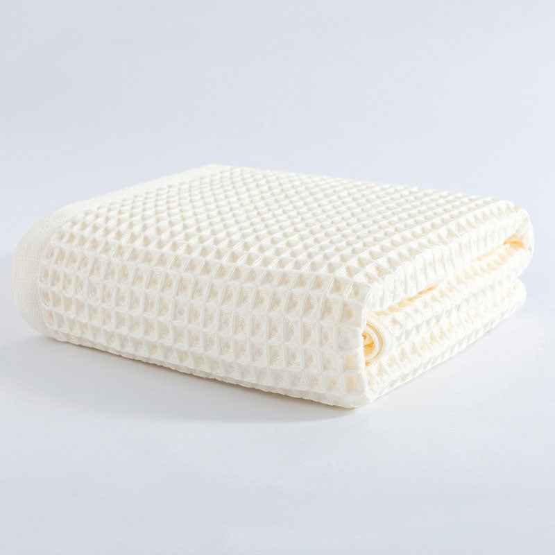 Asciugamano da bagno in cotone traspirante Ownkoti con trama a nido d'ape