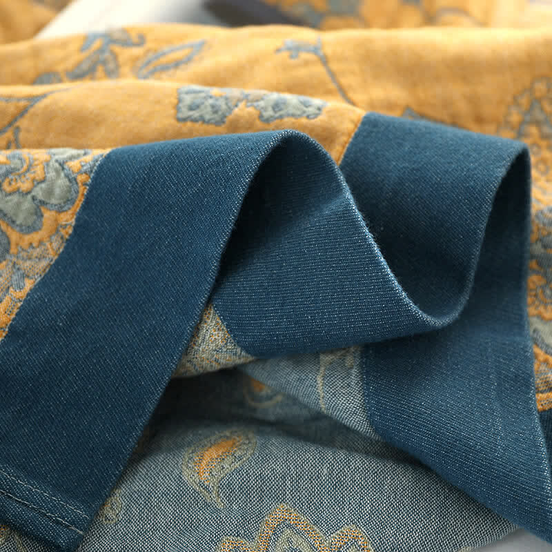 Coperta per divano in cotone con stampa floreale leggera Ownkoti