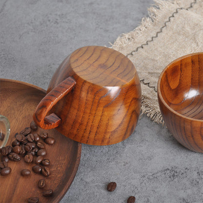 Tazza da tè in legno naturale Ownkoti con manico (2 pezzi)