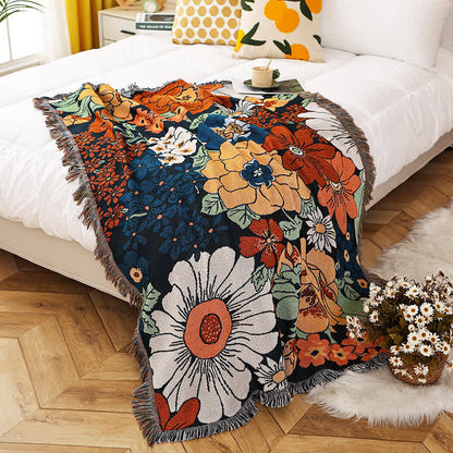 Coperta funzionale con nappa Bright Flower