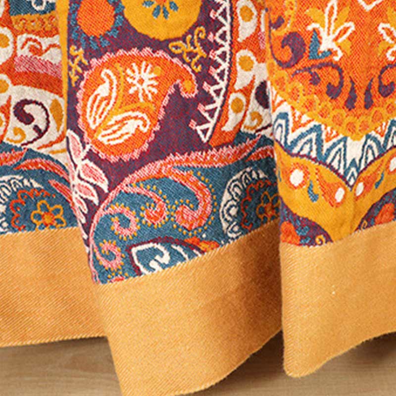 Coperta reversibile per divano in cotone arancione Boho