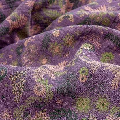 Set di biancheria da letto in cotone viola con motivo floreale Boho (4 pezzi)