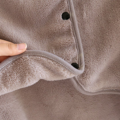 Coperta scialle in morbida flanella tinta unita