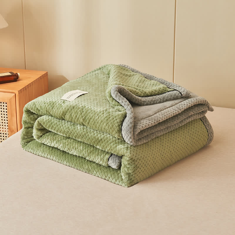 Coperta in pile morbido a tinta unita