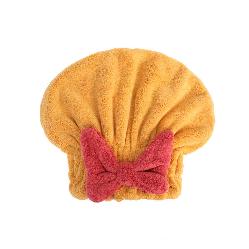 Cappello per asciugare i capelli con elastico a fiocco