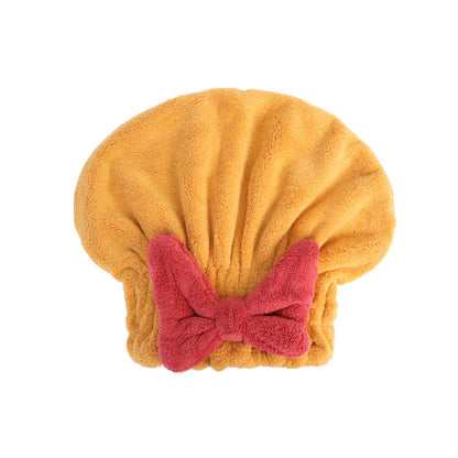 Cappello per asciugare i capelli con elastico a fiocco