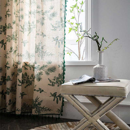 Tenda con nappa a forma di uccello di pino verde