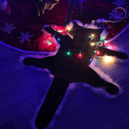 Tappeto decorativo con rifiniture in pelliccia di gatto fritto di zia Bethany