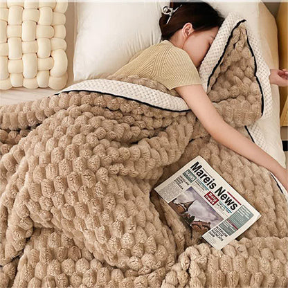 Coperta reversibile in pile di corallo spesso