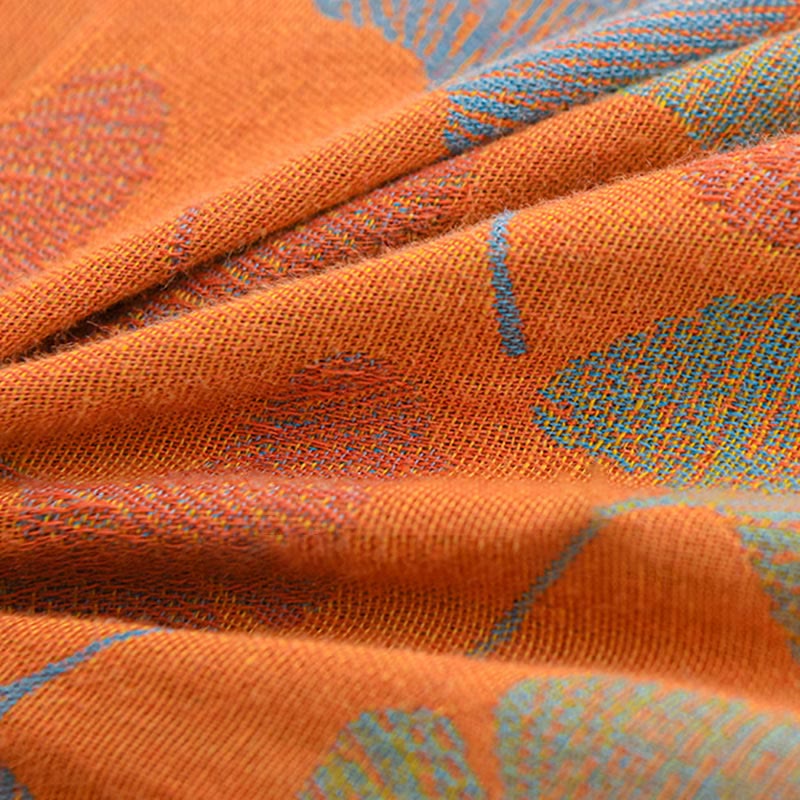Federa in cotone con foglie di ginkgo e cuscino di grano saraceno