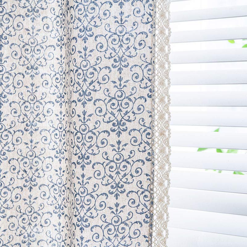 Tenda semi-oscurante con motivo Boho Blue di Ownkoti