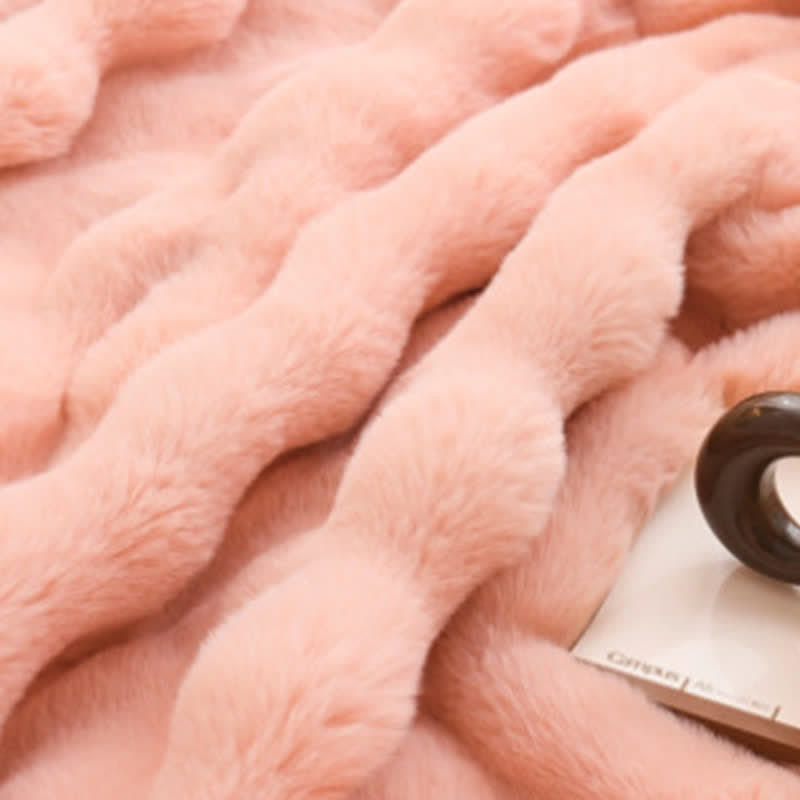 Coperta spessa in velluto di coniglio semplice