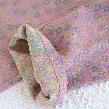 Pigiama in puro cotone jacquard a foglie