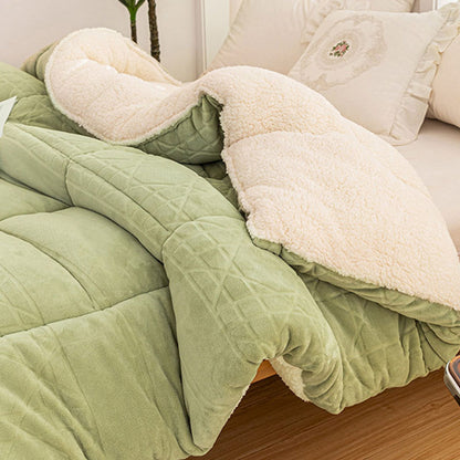 Coperta in pile spesso e caldo con anima trapuntata