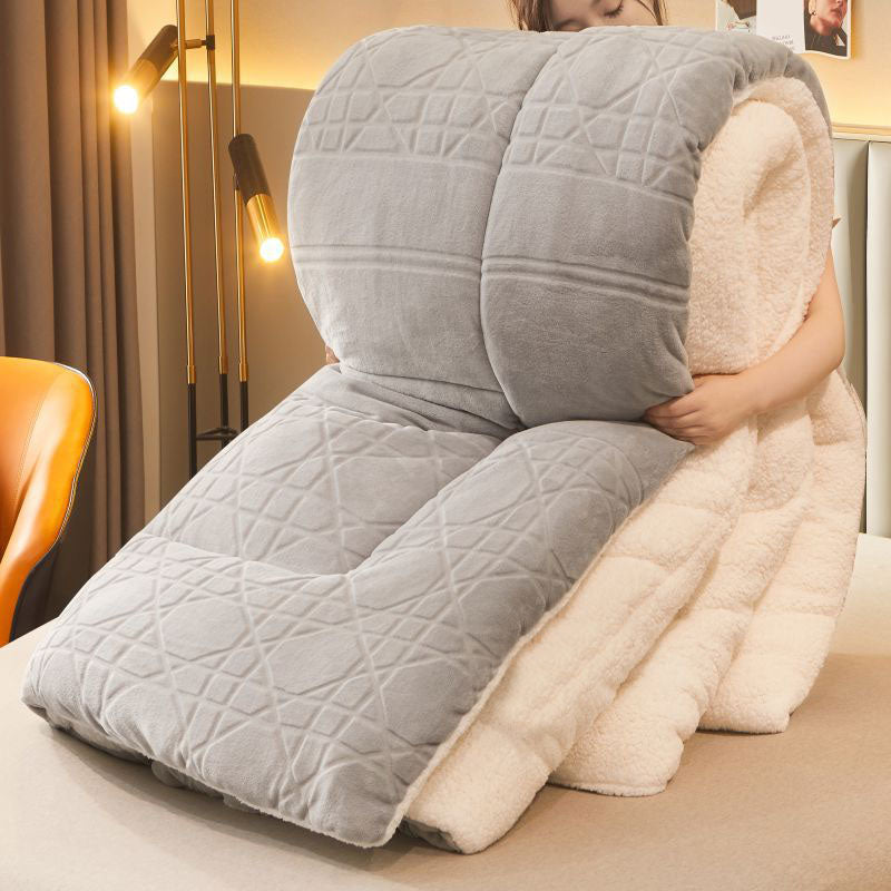 Coperta in pile spesso e caldo con anima trapuntata