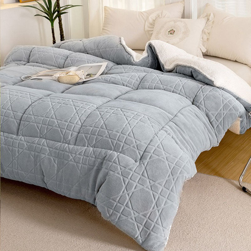 Coperta in pile spesso e caldo con anima trapuntata