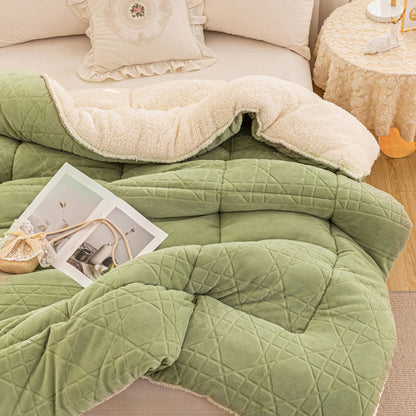 Coperta in pile spesso e caldo con anima trapuntata
