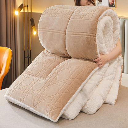 Coperta in pile spesso e caldo con anima trapuntata