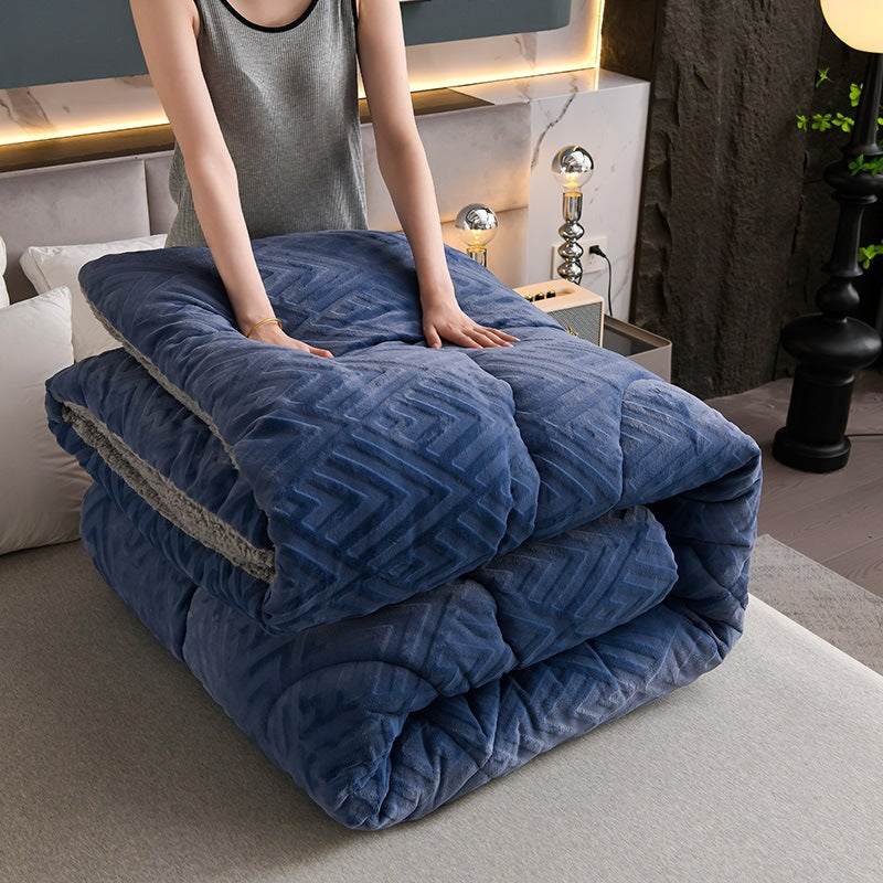 Coperta invernale spessa in Sherpa con anima trapuntata