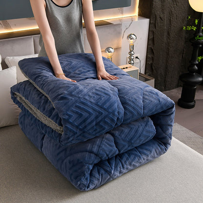 Coperta invernale spessa in Sherpa con anima trapuntata