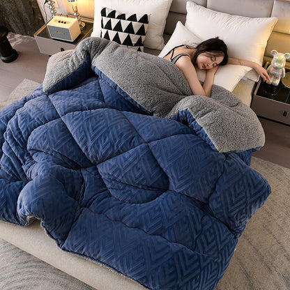 Coperta invernale spessa in Sherpa con anima trapuntata