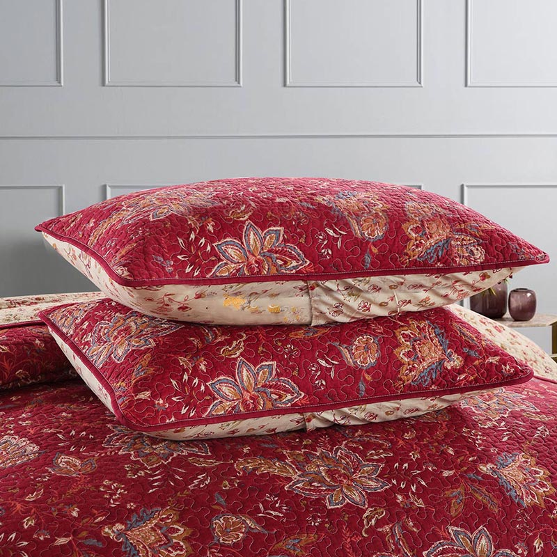 Set di biancheria da letto in puro cotone con motivi floreali retrò (3 pezzi)