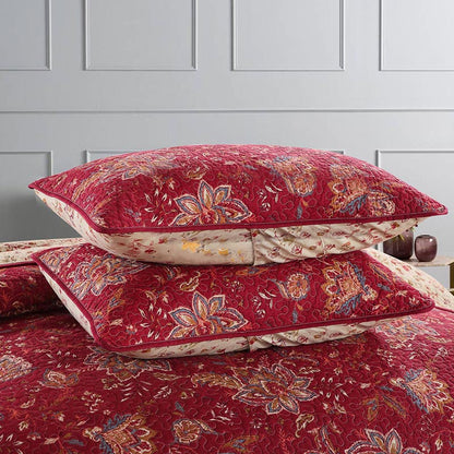 Set di biancheria da letto in puro cotone con motivi floreali retrò (3 pezzi)
