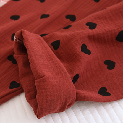 Pigiama in puro cotone con stampa a cuore (3 pezzi)