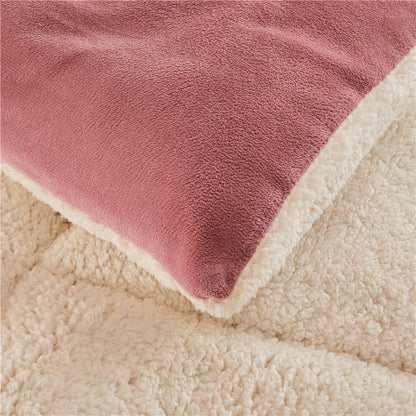 Coperta calda e spessa in tinta unita con anima trapuntata
