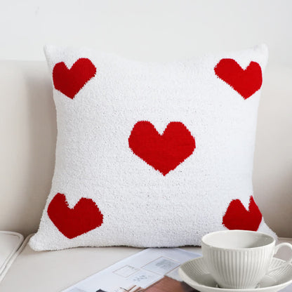 Coperta reversibile con stampa a cuore