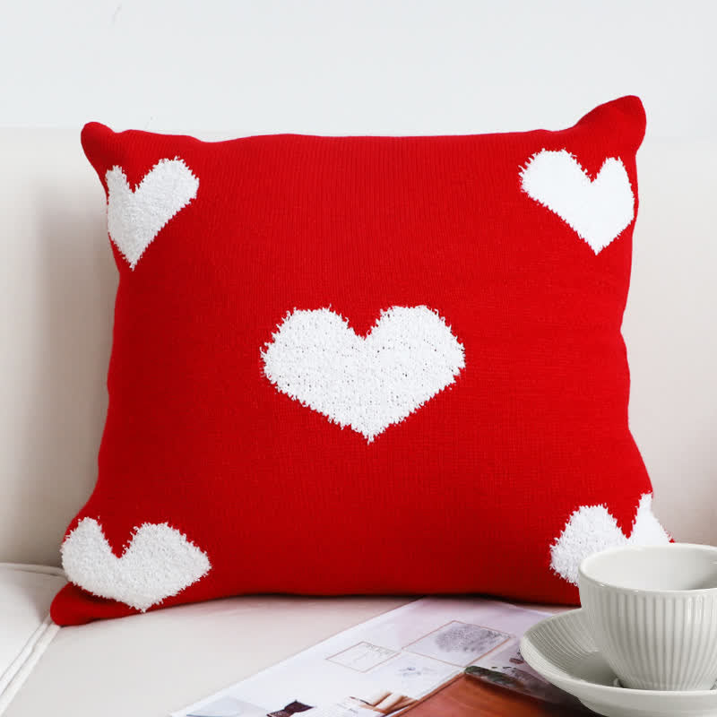 Coperta reversibile con stampa a cuore
