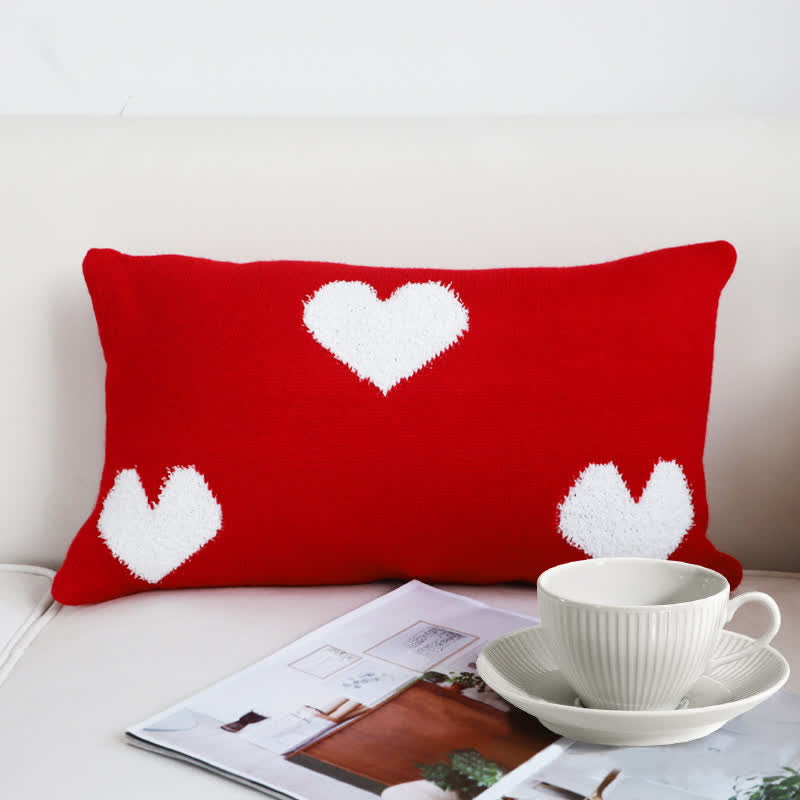 Coperta reversibile con stampa a cuore