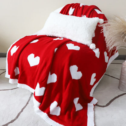 Coperta reversibile con stampa a cuore
