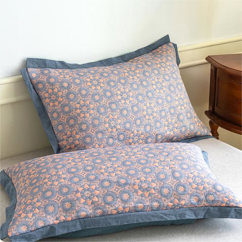 Trapunta morbida e lussuosa in garza di cotone jacquard
