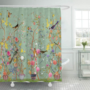 Tenda da doccia decorativa impermeabile in stile rustico - 200cm x 230cm - image 0
