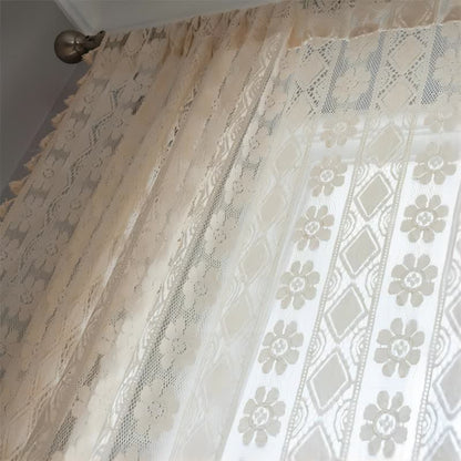 Tenda decorativa cava a forma di diamante e fiore