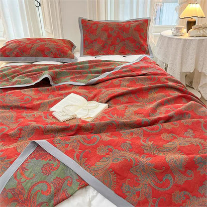Copriletto trapuntato in puro cotone in stile vintage
