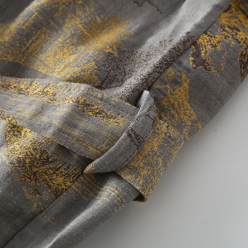 Accappatoio kimono retrò traspirante in puro cotone