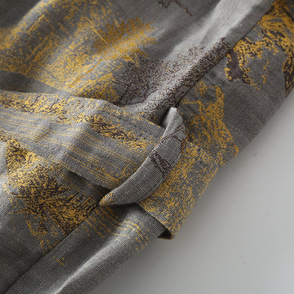 Accappatoio kimono retrò traspirante in puro cotone