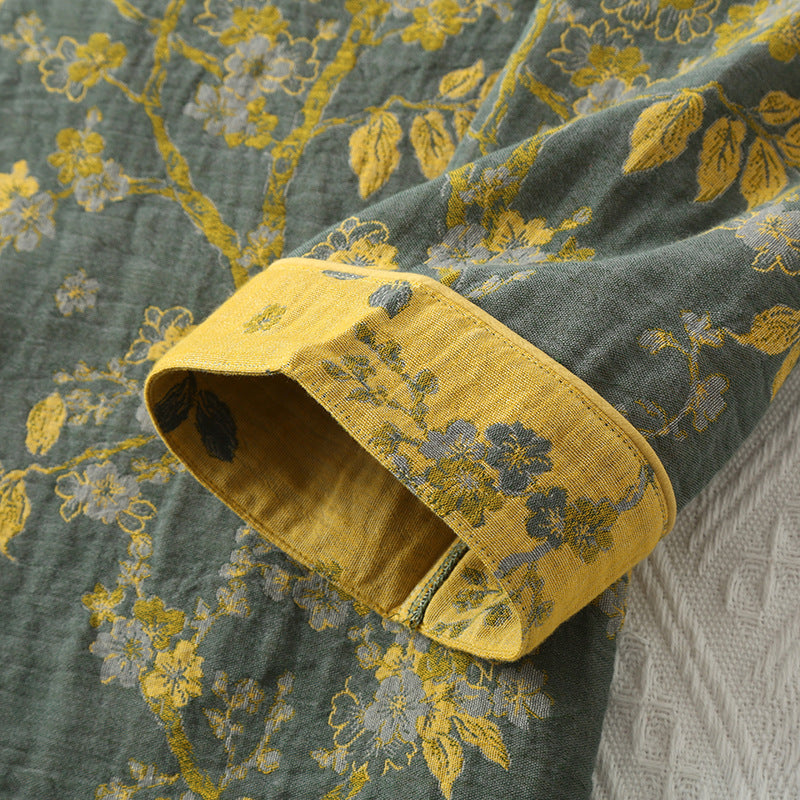 Completo da casa in puro cotone vintage Jacquard